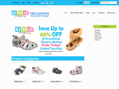 Kiddie Steps Brand New eCommerce Website